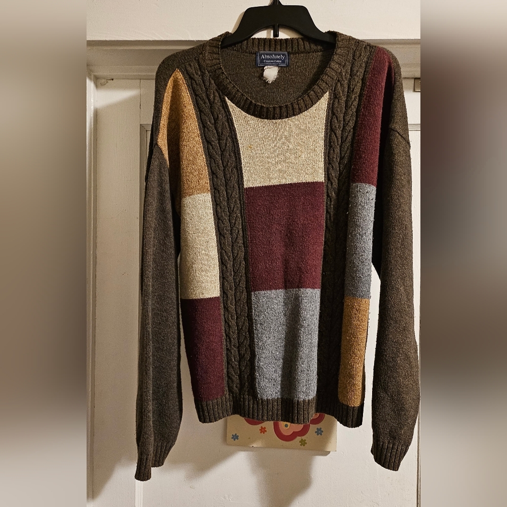 **Vintage** Men's Cotton Sweater, Size L
